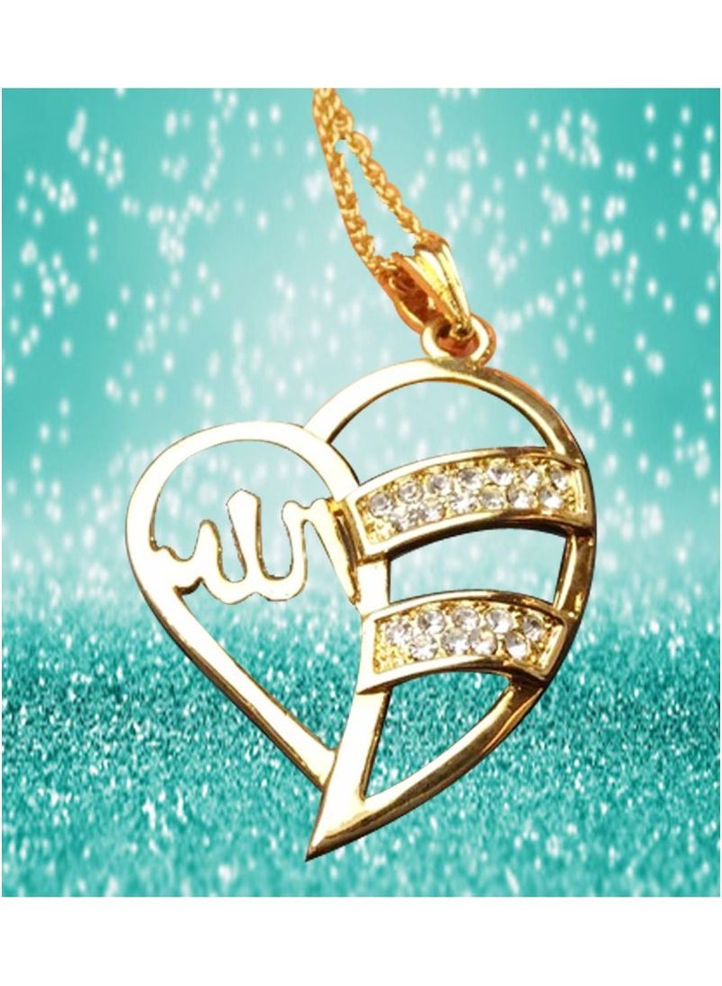 DubaiGallery Fashion Jewelry Highly craftsmanship New arrival Gold Color allah pendant necklace for women men charm Islam pendant for muslim allah pendant - Image 2