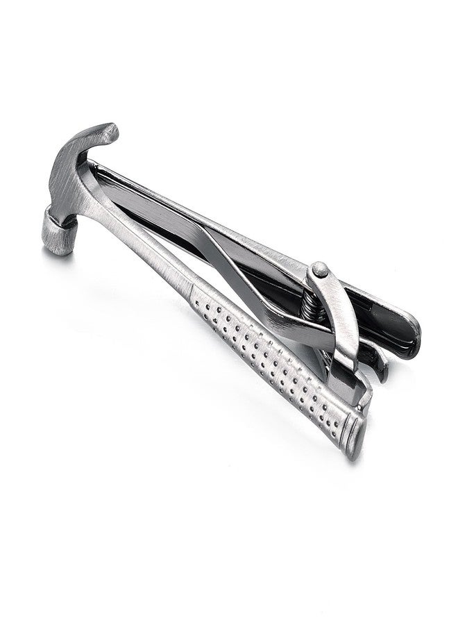 Yoursfs Hammer Tie Clip for Men Cool Novelty Tie Pin Silver Plated Personalized Tie Bar - Image 4