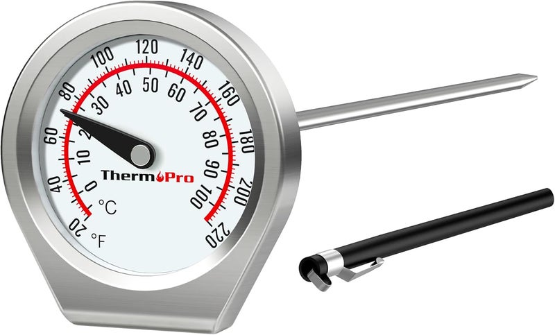 ThermoPro Dial Instant Read Meat Thermometer for Cooking, Grill Food Thermometer with Glass Lens, Portable Kitchen Thermometer with 5'' Stainless Steel Probe for Liquid, Steak, Turkey Temp Checking - Image 1