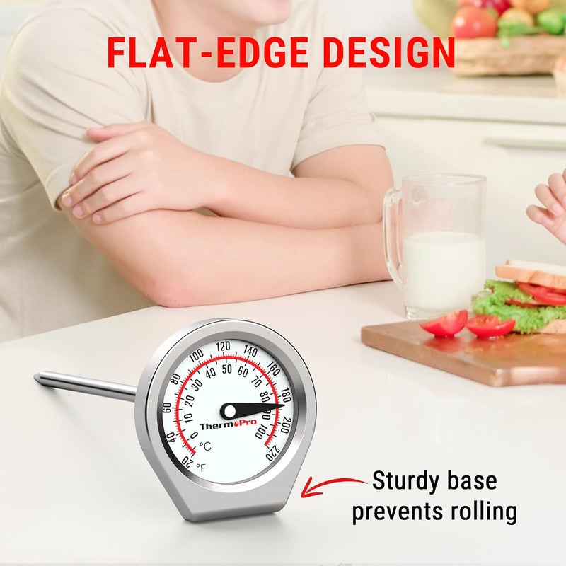 ThermoPro Dial Instant Read Meat Thermometer for Cooking, Grill Food Thermometer with Glass Lens, Portable Kitchen Thermometer with 5'' Stainless Steel Probe for Liquid, Steak, Turkey Temp Checking - Image 5