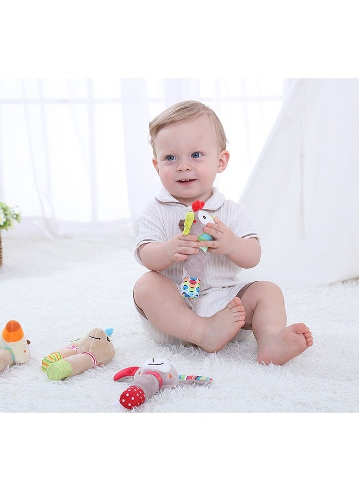 Goolsky Baby Soft Rattles Shaker, Infant Developmental Hand Grip Baby Toys, Cute Stuffed Animal with Sound for 3 6 9 12 Months and Newborn Gift  - Image 3