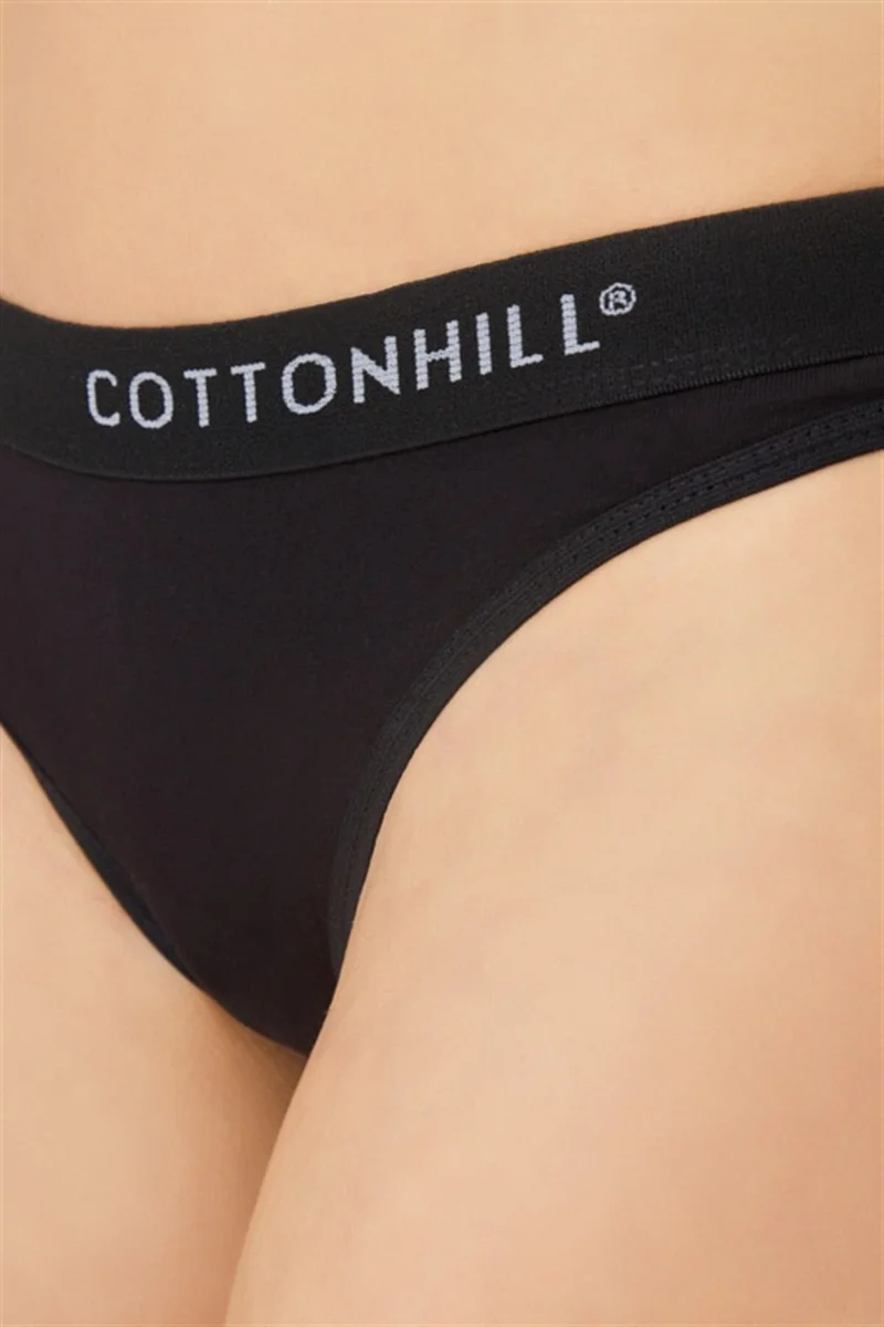 COTTONHILL Cotton Basic Women's Thong Panties 3 Pack