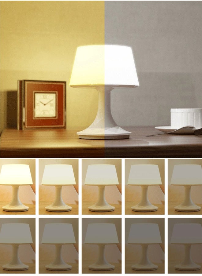 DUNISO Bedside Table Lamp LED Desk Lamp with Charging Port and Remote Control Modern Small Lamp with Lampshade for Bedroom Living Room Nightstand Office Reading  - Image 4