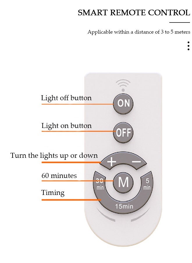 DUNISO مصباح طاولة بجانب السرير، مصباح مكتبي LED مع منفذ شحن وجهاز تحكم عن بعد، مصباح صغير حديث مع عاكس الضوء لغرفة النوم وغرفة المعيشة ومنضدة المكتب والقراءة - Image 5