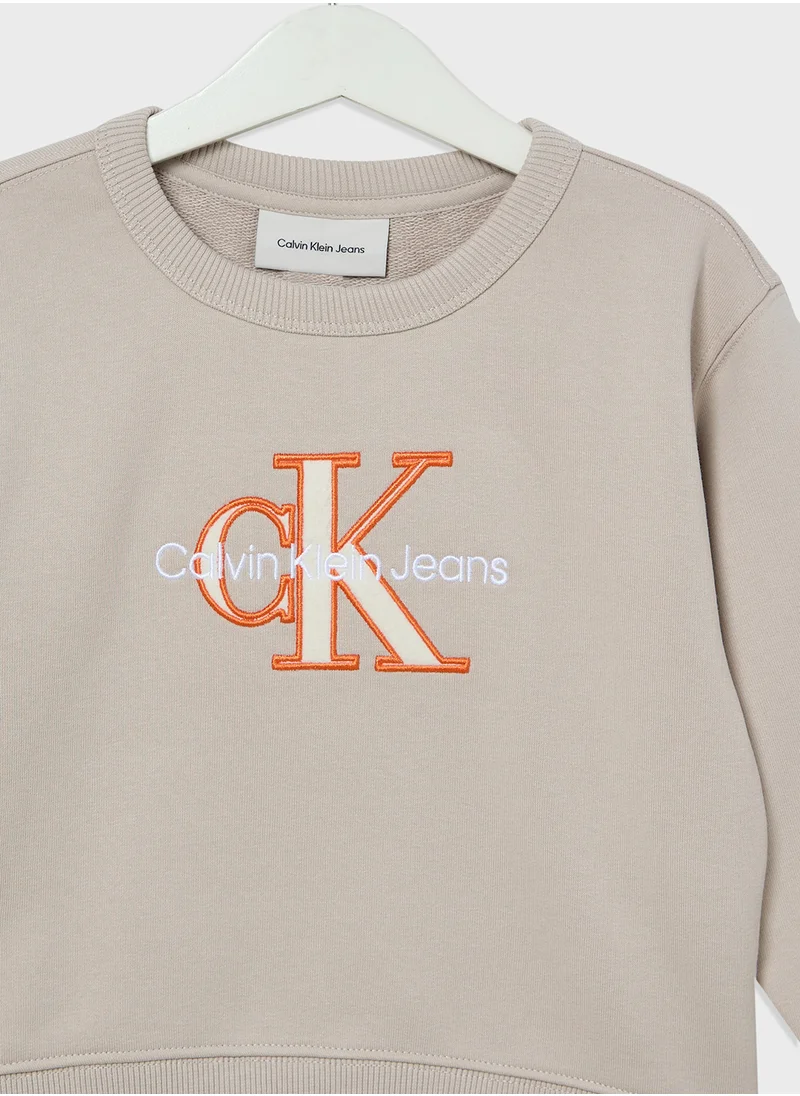 كالفن كلاين جينز Kids Graphic Logo Sweatshirt