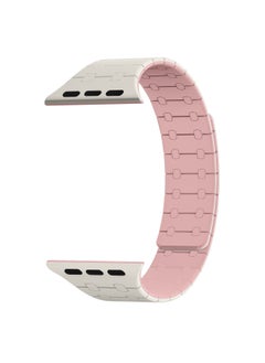 Generic Color-Block Silicone Apple Watch Band Magnetic Suction Compatible With IWatch8/9 Fashionable Strap For Apple Watch S8/9-Color:42/44/45/49mm Cloud Gray Blue  - Image 5