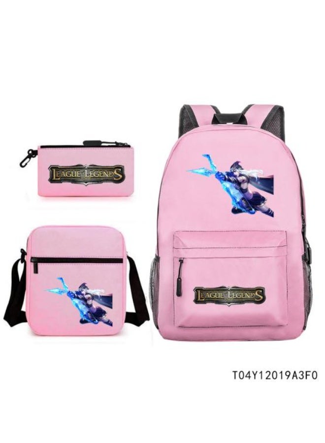 Exquisite animation backpack three-piece set, outstanding design, diversified storage and super convenient - 904 - Image 1