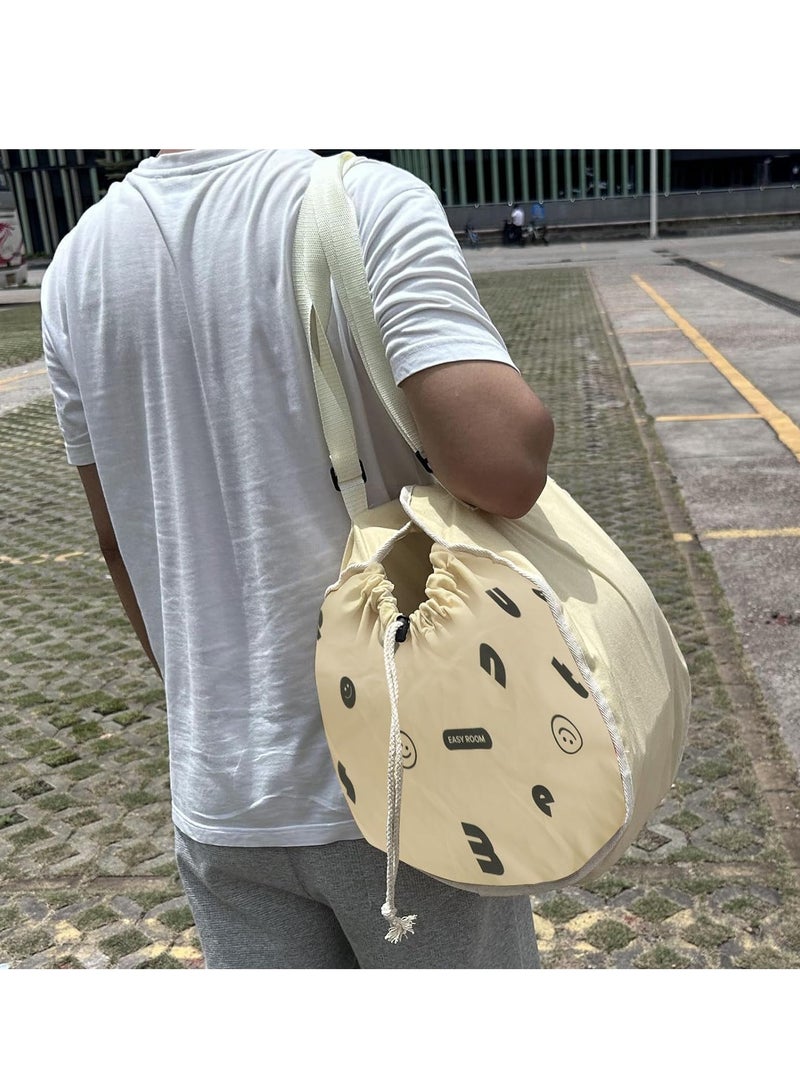 Excefore Car Back Seat Organizer - 2PC Hanging Backseat Storage Bag Waterproof, Collapsible Storage Bag for Kids, Tools, Picnic - Convenient Travel Accessories - Light Brown with Black Lettering - Image 3