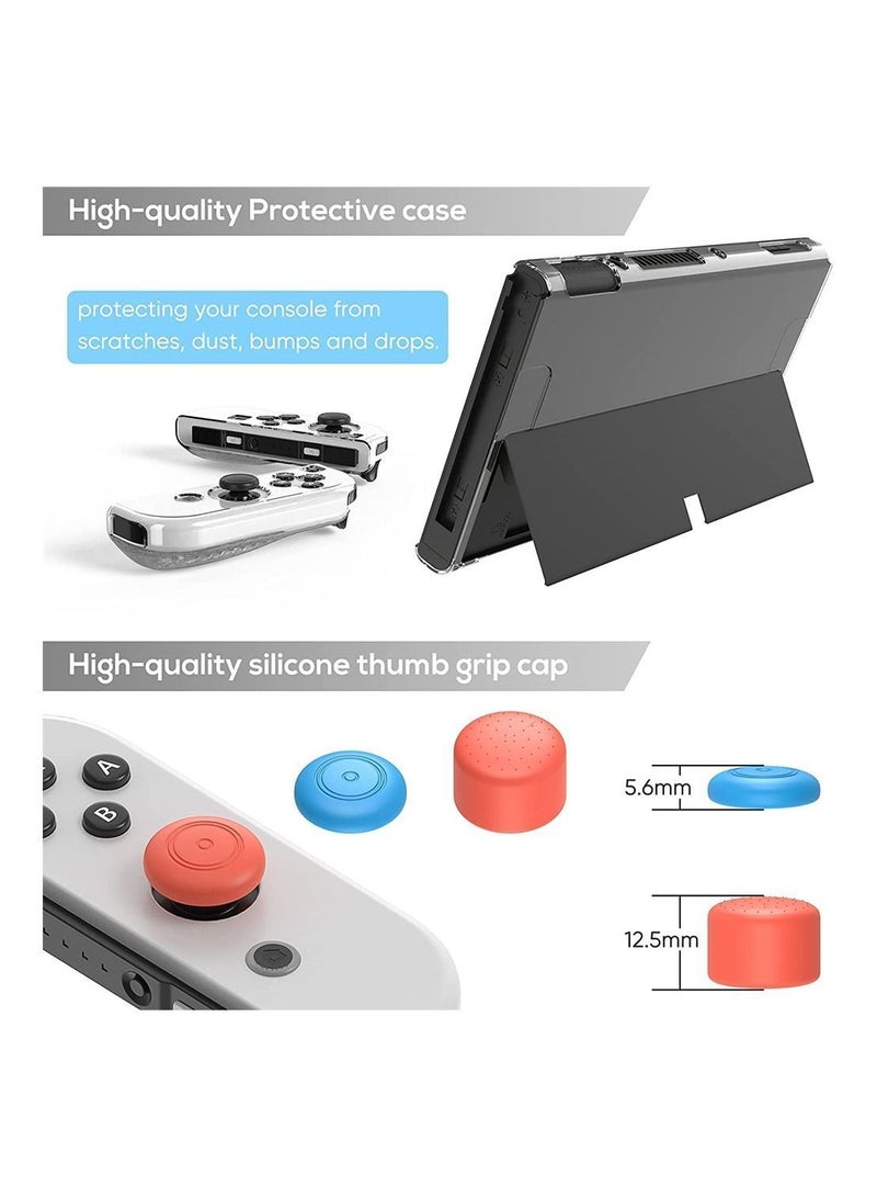 Y&D Game Console Carrying Case, Hard Shell Travel Organizer Accessories with Nintendo Switch, Screen Protector, Protective Cover Kickstand, Thumb Grip Caps & Card Box - Image 2