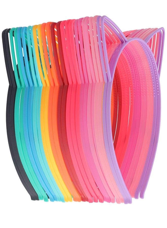 KICOSY 25Pcs Cat Ears Headbands for Women Plastic Kitty Hairbands Cat Ear Hair Hoops Halloween Decorations Hair Accessories for Women Favor for Party Costume Daily Wearing - Image 1