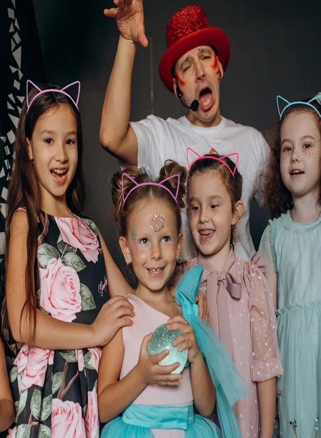 KICOSY 25Pcs Cat Ears Headbands for Women Plastic Kitty Hairbands Cat Ear Hair Hoops Halloween Decorations Hair Accessories for Women Favor for Party Costume Daily Wearing - Image 4