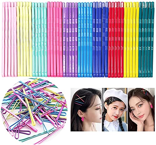 FAMEZA Colored Hair Bobby Pins, 100 Count Hair Clips, Premium Hair Pins for Kids, Girls and Women, Great for All Hair Types, 2.16 Inches (Multi-color) - Image 1