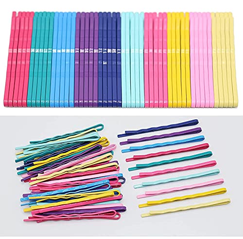 FAMEZA Colored Hair Bobby Pins, 100 Count Hair Clips, Premium Hair Pins for Kids, Girls and Women, Great for All Hair Types, 2.16 Inches (Multi-color) - Image 4