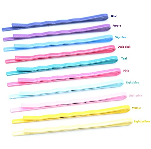 FAMEZA Colored Hair Bobby Pins, 100 Count Hair Clips, Premium Hair Pins for Kids, Girls and Women, Great for All Hair Types, 2.16 Inches (Multi-color) - Image 3
