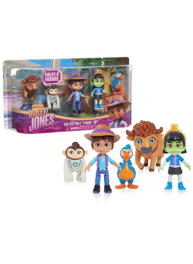 Just Play Netflix Ridley Jones Collectible Figure Set, 5-Pack of Ridley Jones and Friends Figurines, Kids Toys for Ages 3 Up by Just Play - Image 1