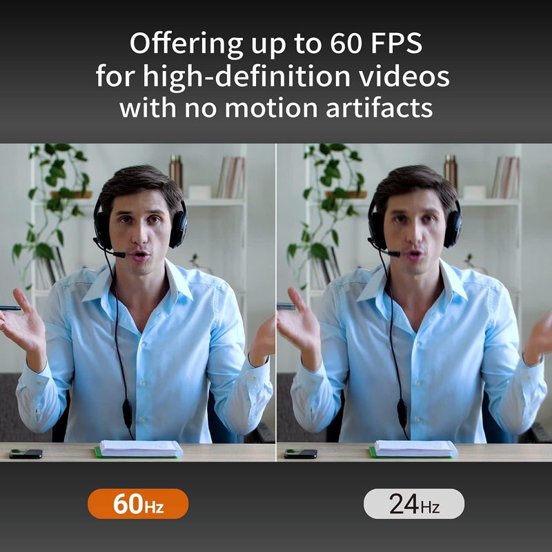 j5 create كاميرا ويب بزاوية واسعة 4K مع ميكروفون/غطاء خصوصية لمؤتمرات الفيديو، البث المباشر، التسجيل، والتعليم عبر الإنترنت، تدعم Zoom، Skype، Teams، OBS والمزيد (JVU430) - Image 4