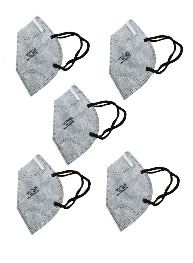 ANGELSAFE® Respirator Mask Industrial Face Mask N95 Pack of 5 Nos Gray Color - Image 2