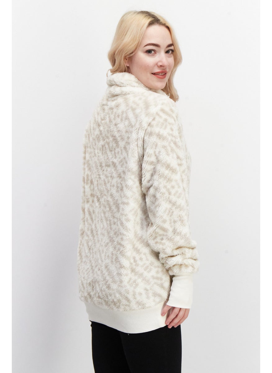 Marc New York Women Turtle Neckline Knitted Sweaters, Beige  - Image 3