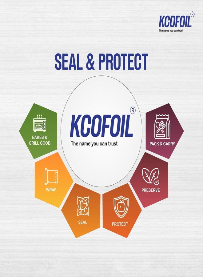 Kcofoil Aluminium Silver Kitchen Foil Roll Paper Aluminium Foil (25 m, Pack of 1 - Image 5