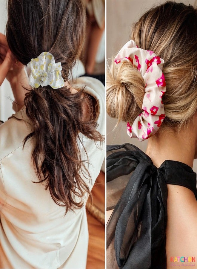 KatchOn, Multicolor Satin Hair Scrunchies - Pack of 24 | Spa Party Favors, Hair Accessories for Women and Girls | Birthday Gift for Girlfriend, Sister | Goodie Bags Stuffers, Sleepover Party Favors - Image 5