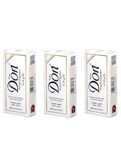 Rifas Don Rifas Don French Fragrance Roll-On Perfume Oil 6ml, Pack of 3  - Image 1