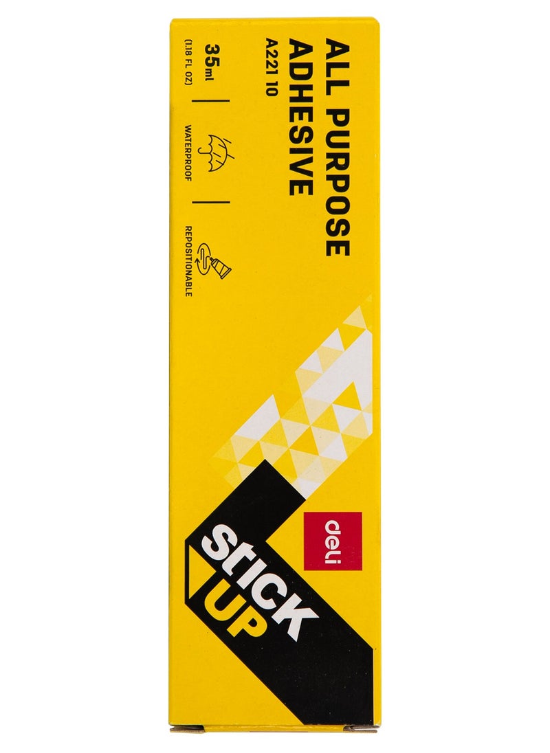 Deli EA22110 STICK UP High-Temperature Resistant Epoxy Glue, 35ml, Transparent, Waterproof, Multi-Surface Adhesiv