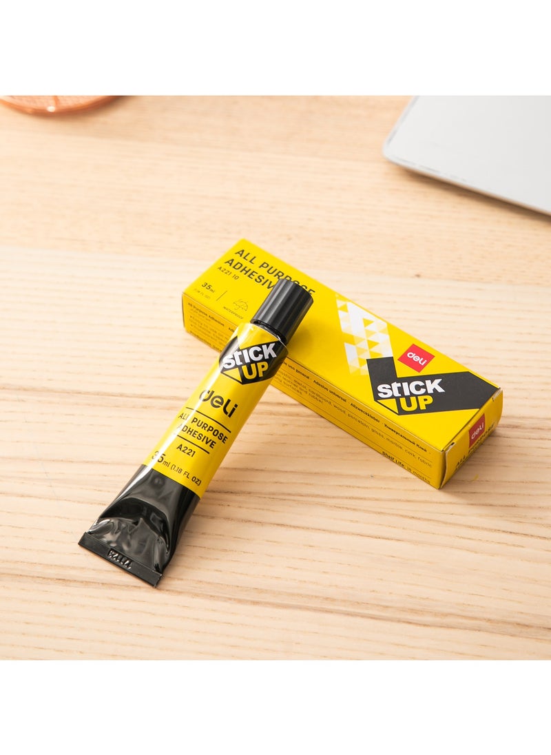 Deli EA22110 STICK UP High-Temperature Resistant Epoxy Glue, 35ml, Transparent, Waterproof, Multi-Surface Adhesiv