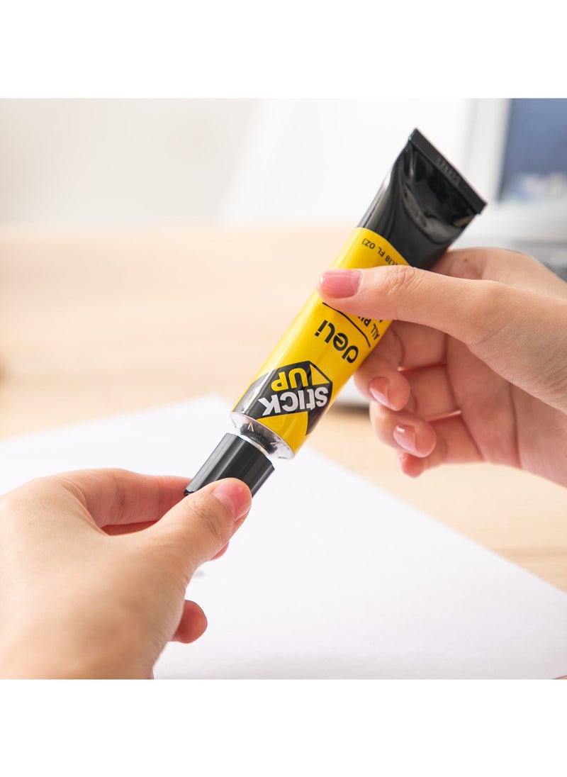 Deli EA22110 STICK UP High-Temperature Resistant Epoxy Glue, 35ml, Transparent, Waterproof, Multi-Surface Adhesiv