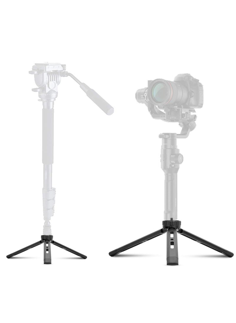 SYOSI - Metal Mini Tripod Aluminum Desktop Tabletop Flexible Stand Compact Tripod with Adjustable Length and Nonslip Rubber Pads for Smooth Q/4 Crane Plus/2 Osmo Mobile - Image 1