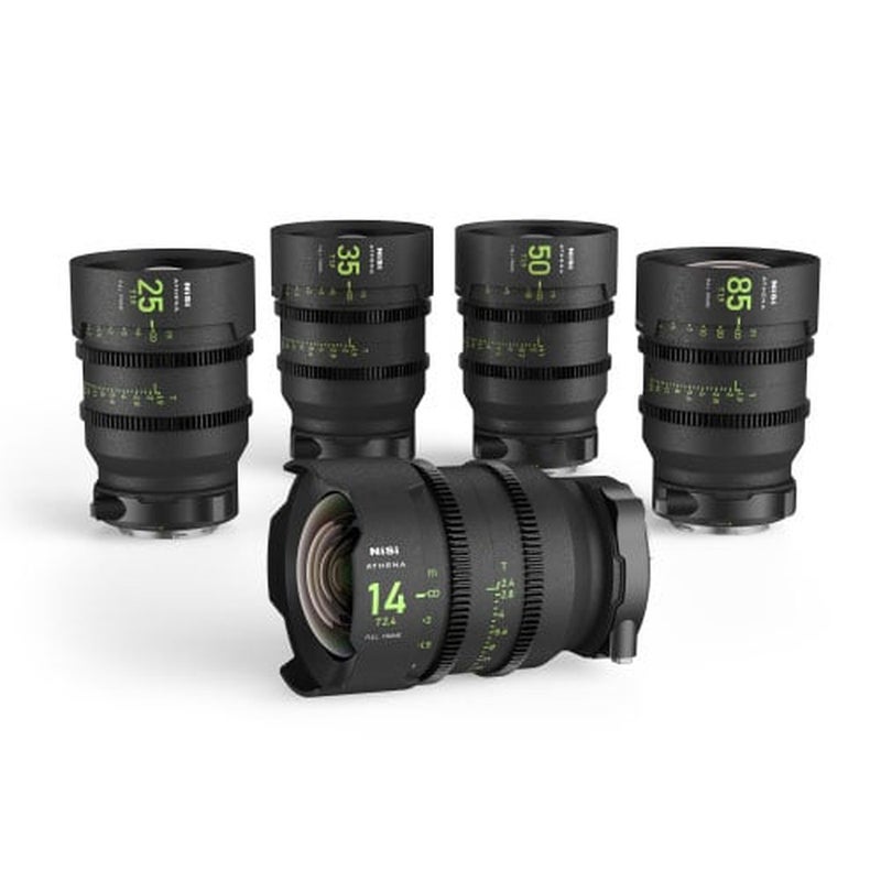 NISI ATHENA PRIME SET E-Mount 14/T2.4 - 25/T1.9 - 35/T1.9 - 50/T1.9 - 85/T1.9 - Image 1