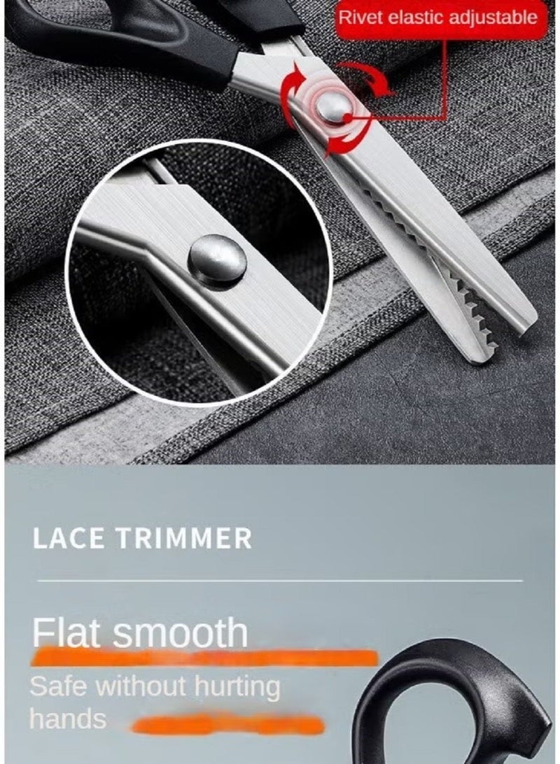 Pinking Shear 5 mm Triangle Serrated Edges Stainless Steel Zig Zag Scissor Professional Tailor/Dressmaking Sewing Tool for Fabric Cloth Lace Paper - Image 5