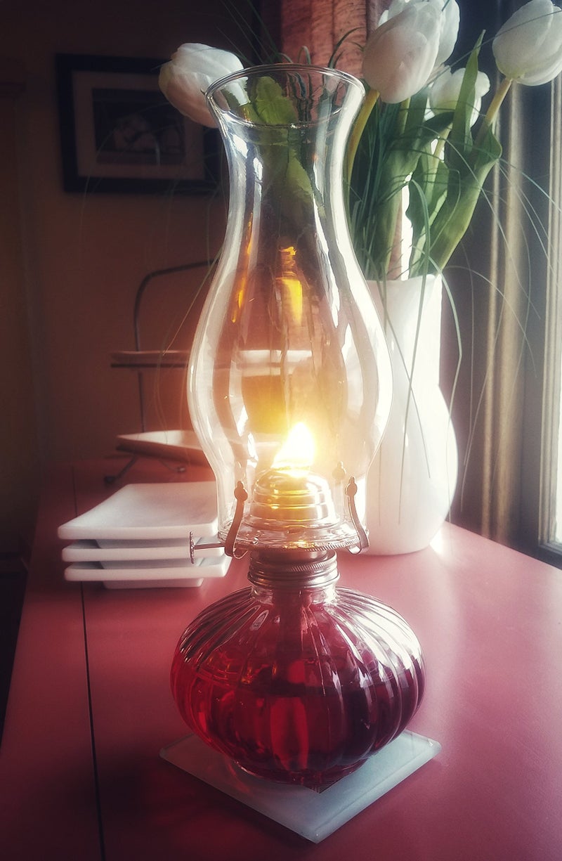 Lamplight Â¼ Gallon (32 oz) Ultra-Pure Lamp Oil Red - liquid paraffin oil for indoor use, sootless, smokeless and odorless, emergency kit Red - Image 4