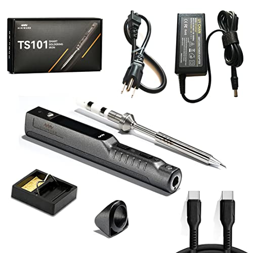 UY CHAN Original TS101 Soldering Pen Upgraded from TS100 DC 65W PD 45W Power Programmable Smart Mini Electric Portable Soldering Iron Station Kit with BC2 Solder Tip USB Type C Cable - Image 1