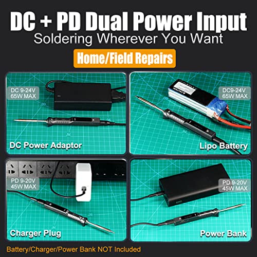 UY CHAN Original TS101 Soldering Pen Upgraded from TS100 DC 65W PD 45W Power Programmable Smart Mini Electric Portable Soldering Iron Station Kit with BC2 Solder Tip USB Type C Cable - Image 3