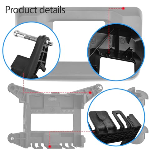 Front Bumper Distance Sensor Milliwave Radar Cover Compatible with Honda Accord 2018-2022 Replace 36809TVAA12, Cruise Sensor Control Body Bracket Base and Alignment Mounting Clips Kit - Image 4