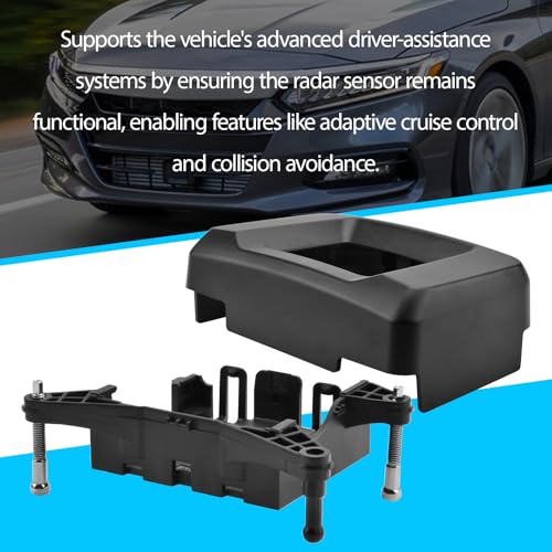 Front Bumper Distance Sensor Milliwave Radar Cover Compatible with Honda Accord 2018-2022 Replace 36809TVAA12, Cruise Sensor Control Body Bracket Base and Alignment Mounting Clips Kit - Image 5