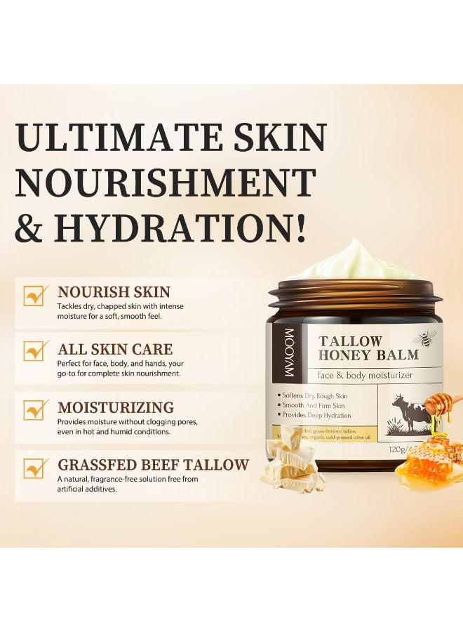 MOOYAM Beef Tallow for Skin, Natural Tallow Skin Care Cream Body Butter, Nourish and Soothe Dry Skin - Image 5