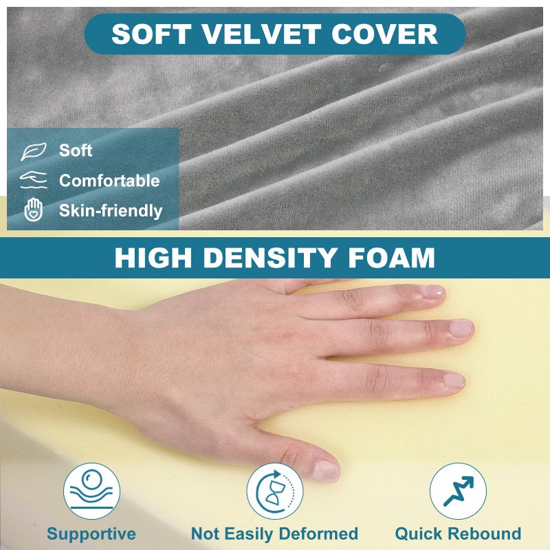 TANYOO TANYOO Velvet Leg Pillows for Knee Ankle Surgery Recovery Leg Elevation Pillow for Broken Foot Good for Knee Pain Relief Medium Size for Children and Short Persons - Image 3