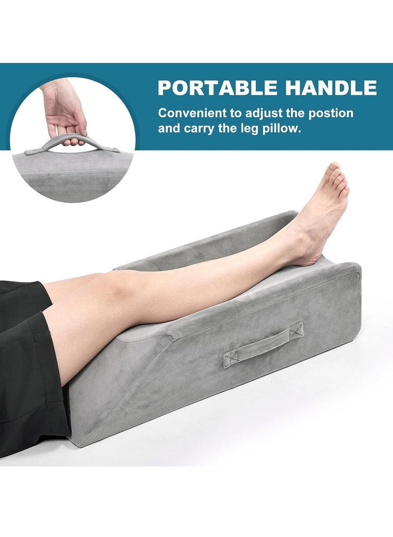 TANYOO TANYOO Velvet Elevation Leg Pillows for Ankle Surgery Recovery, Broken Foot, Hip and Knee Pain Relief Medium Size for Children and Short Persons  - Image 3