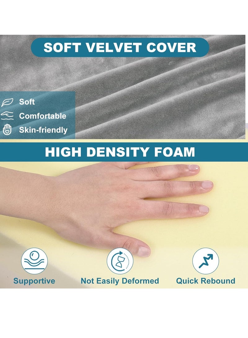 TANYOO TANYOO Velvet Elevation Leg Pillows for Ankle Surgery Recovery, Broken Foot, Hip and Knee Pain Relief Medium Size for Children and Short Persons  - Image 2