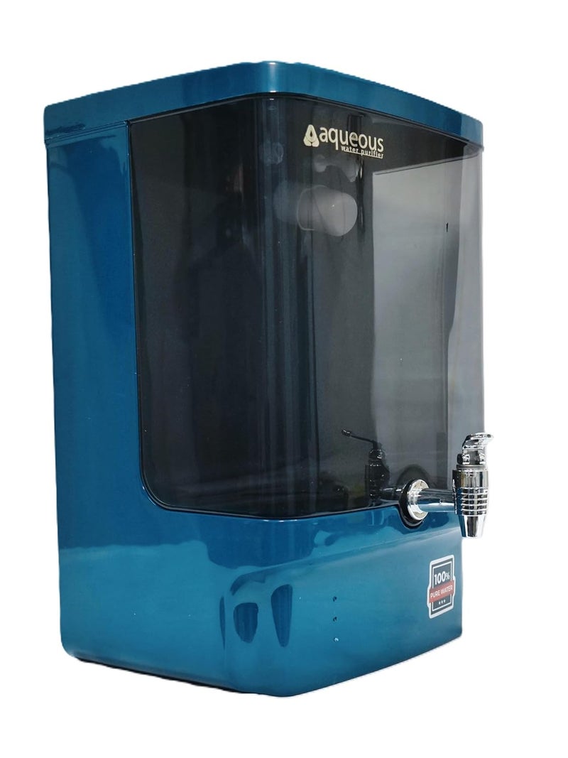 aqueous water purifier aqueous Jade UVUFCopper Water Purifier 11L Capacity Premium Metallic Blue Finish Advanced Purification with Stylish Design 1YR Warranty  - Image 1