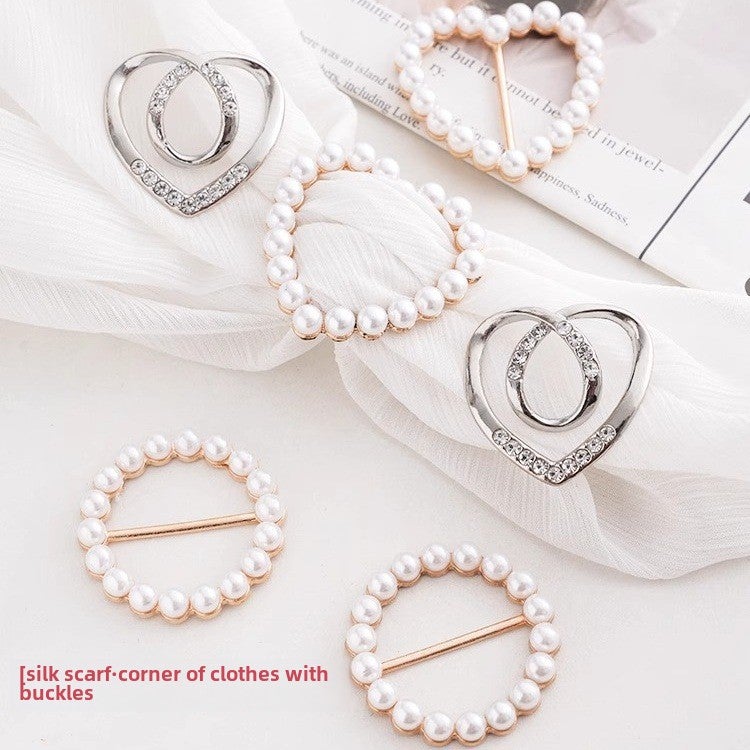 Elegant Dress Knot Buckle Cashmere Coat Waist Belt Scarf Clasp Silver love  - Image 4