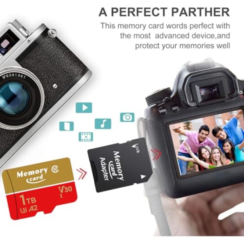 Memory Card 1024Gb MicroXC Memory Card Class 10 U3, V30, 4K UHD, Full HD, UHS-I, Full Size Professional - Image 4