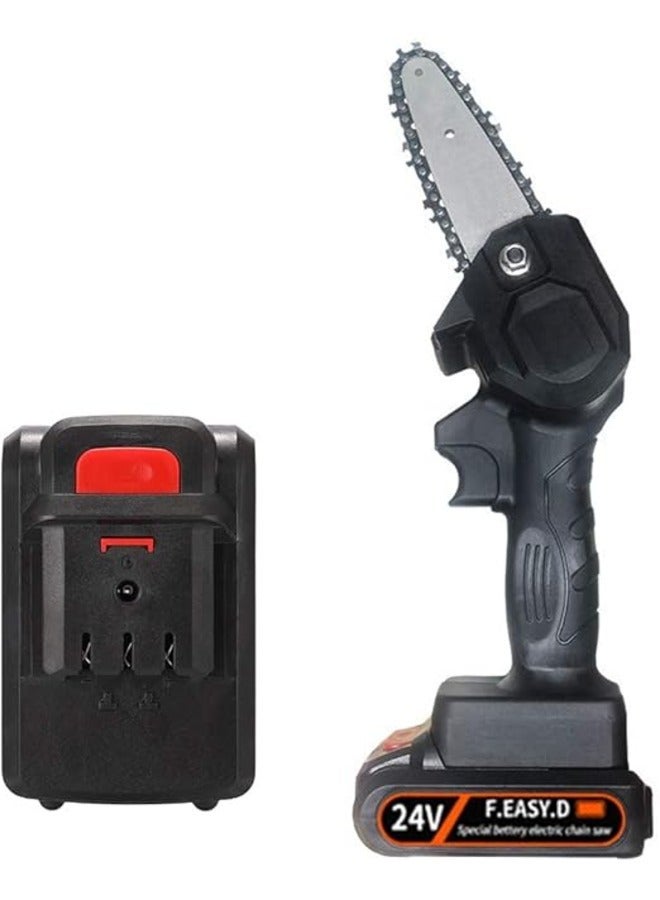 Mini Cordless Electric Chainsaw Rechargeable Woodworking Saw One-Handed Electric Saw Garden Logging Saw Lithium Chain Saw Angle Grinder, Electric Chainsaw, Polisher, Electric Saw  - Image 1