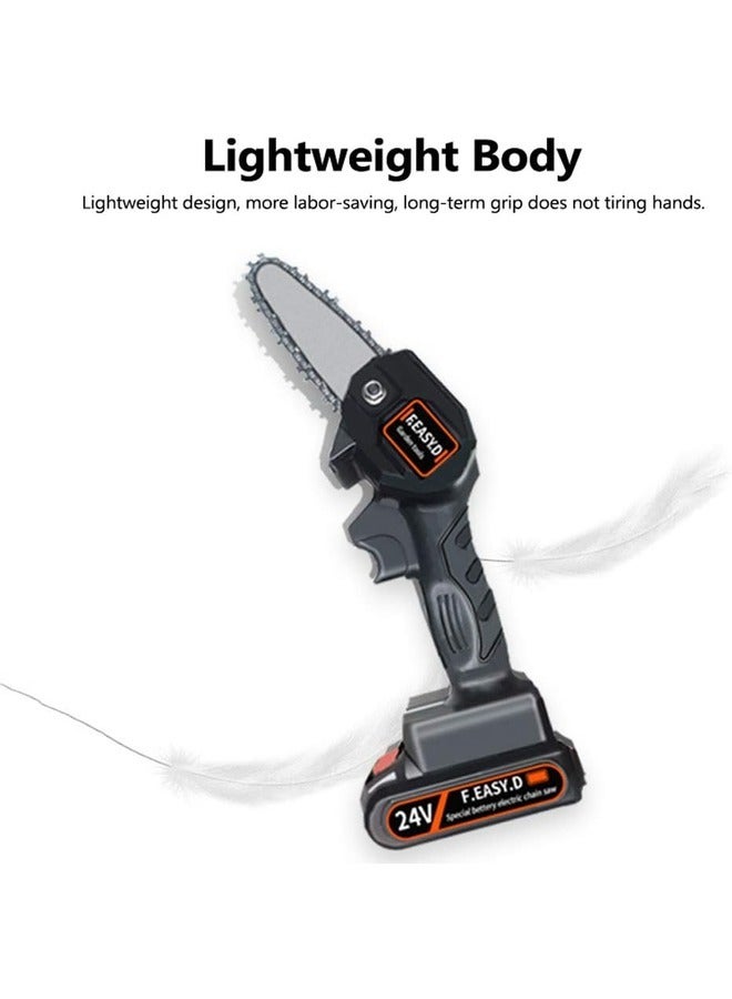 Mini Cordless Electric Chainsaw Rechargeable Woodworking Saw One-Handed Electric Saw Garden Logging Saw Lithium Chain Saw Angle Grinder, Electric Chainsaw, Polisher, Electric Saw  - Image 5