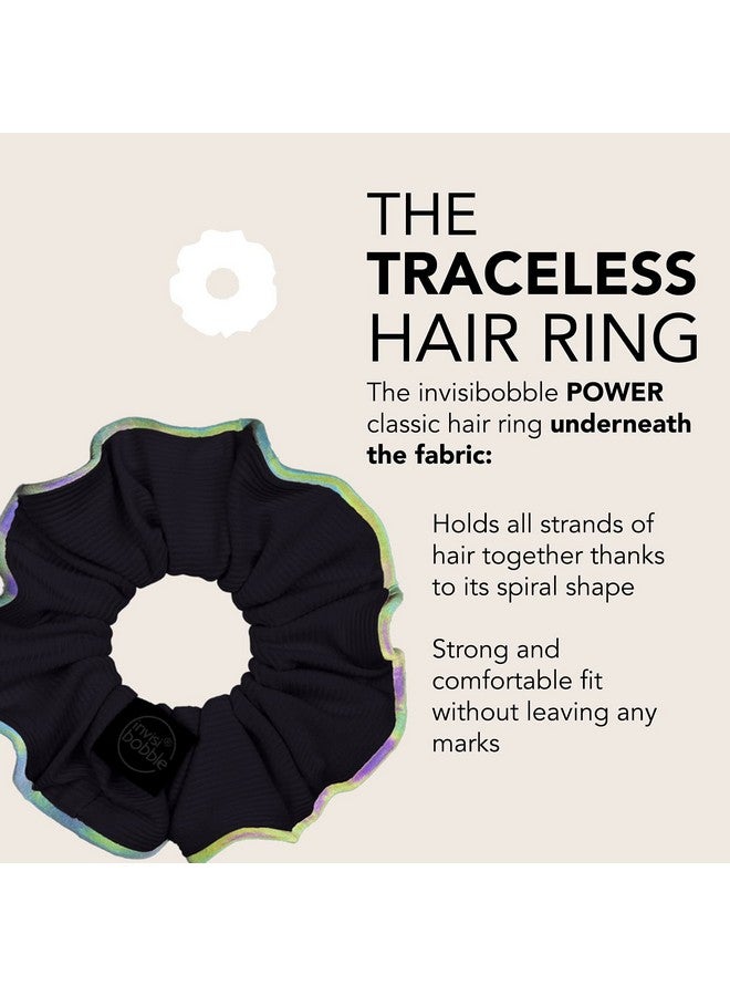 invisibobble Sprunchie Spiral Hair Ring - Donut Run With Scissors - Athleisure Duo- Scrunchie Stylish Bracelet, Strong Elastic Grip Coil | Gentle For Thick Hair - With Night Reflective Trim - Image 3