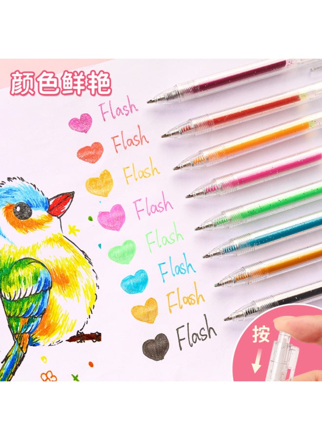 HELPS Creative Clickable Glitter Gel Pens, 36-color Set, Large Capacity, Smooth 1.0mm Tip, Colored Markers For Kids' Journaling - Image 2