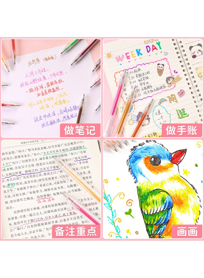 HELPS Creative Clickable Glitter Gel Pens, 36-color Set, Large Capacity, Smooth 1.0mm Tip, Colored Markers For Kids' Journaling - Image 4