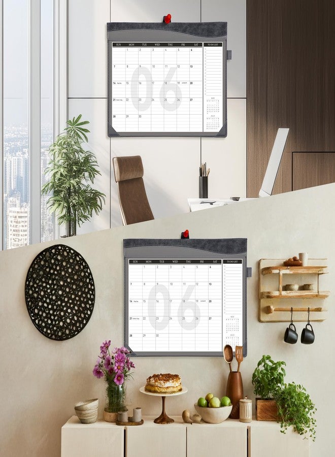 FLYING EAGLE 2026-2027 Leather Desk Calendar: 24-Month (Jan 2026-Dec 2027) Desktop Organizer with To-Do Lists, Pockets,PVC Cover & Pen Holder, 17" x 12" Desk Pad for Office, School, Home Use,Grey - Image 5