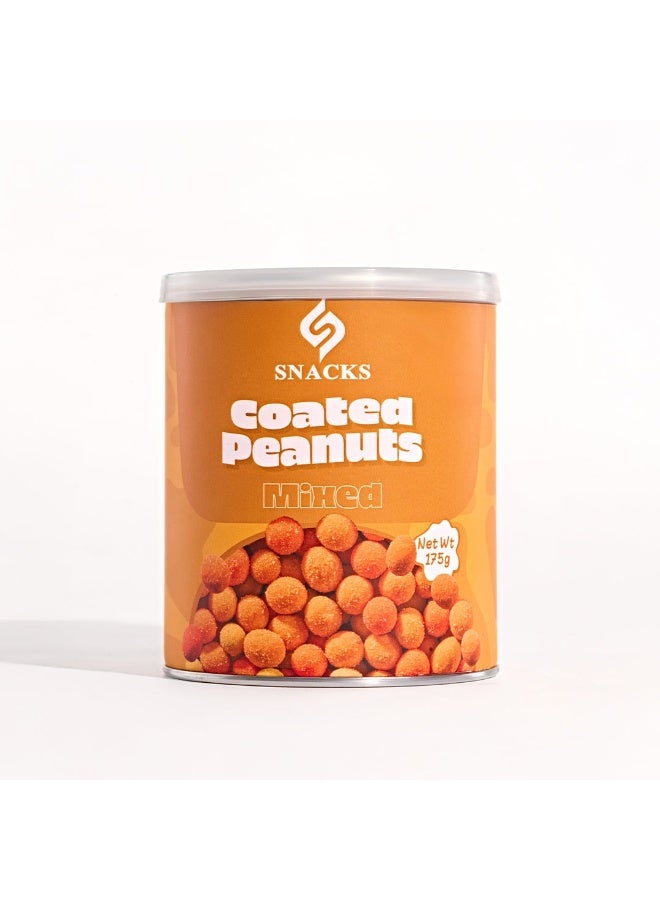 Snacks Crunchy Coated Peanuts Mixed Flavors Cheese, BBQ, Ketchup - 175g